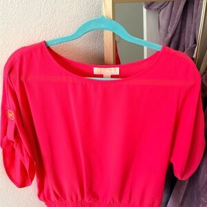 Michael Kors Bright Pink Crop Top